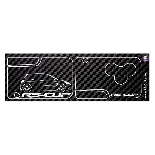 Sticker carte 3 boutons carbon look Clio 3 RS Renault