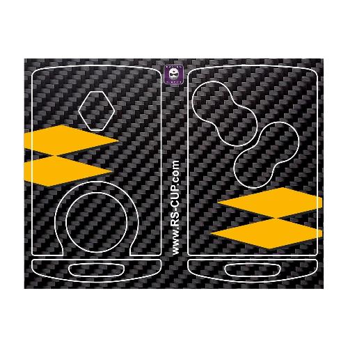 Sticker Clé RENAULT SPORT 4 boutons look carbone RS STYLE type 2 RENAULT