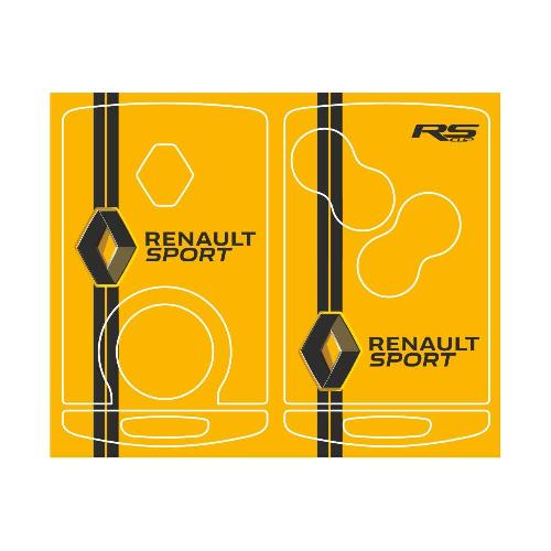 RENAULT SPORT Sticker for 4 buttons Key YELLOW and BLACK RENAULT