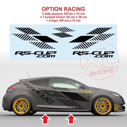 RS Ultime STREET option RACING - Kit sticker pour Renault RS-CUP