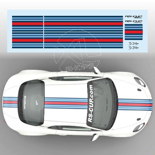 MARTINI STYLE stripe sticker decal for ALPINE A110 RS-CUP
