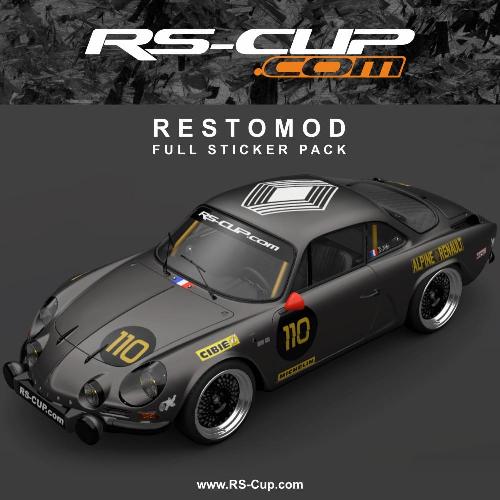 2 - RESTOMOD kit 20 stickers for ALPINE RENAULT A110 RS-CUP