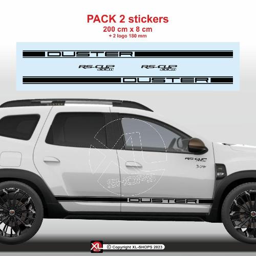 2 sticker DUSTER RACING pour Dacia Duster RS-CUP