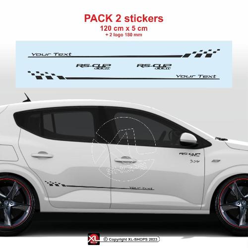 DACIA SANDERO and STEPWAY side skirt decal 120 cm lenght RS-CUP