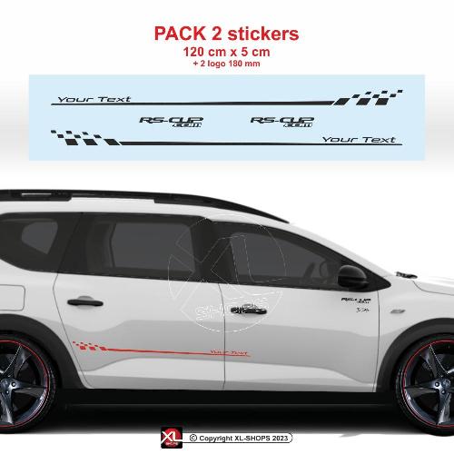 DACIA SPRING and JOGGER side skirt decal 120 cm lenght RS-CUP
