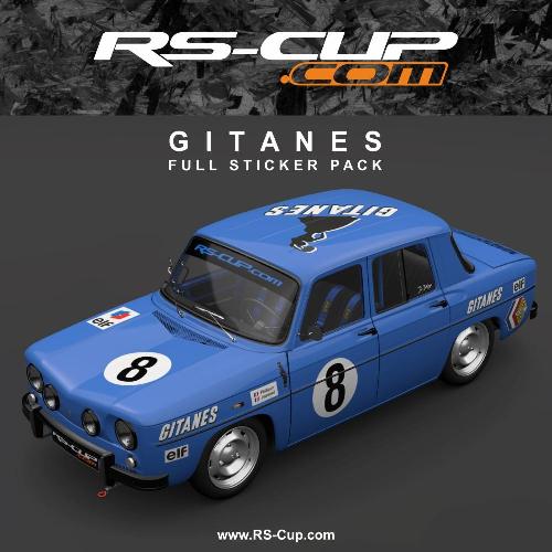 4 - GITANES kit 17 stickers for A110 & R8 Gordini RS-CUP